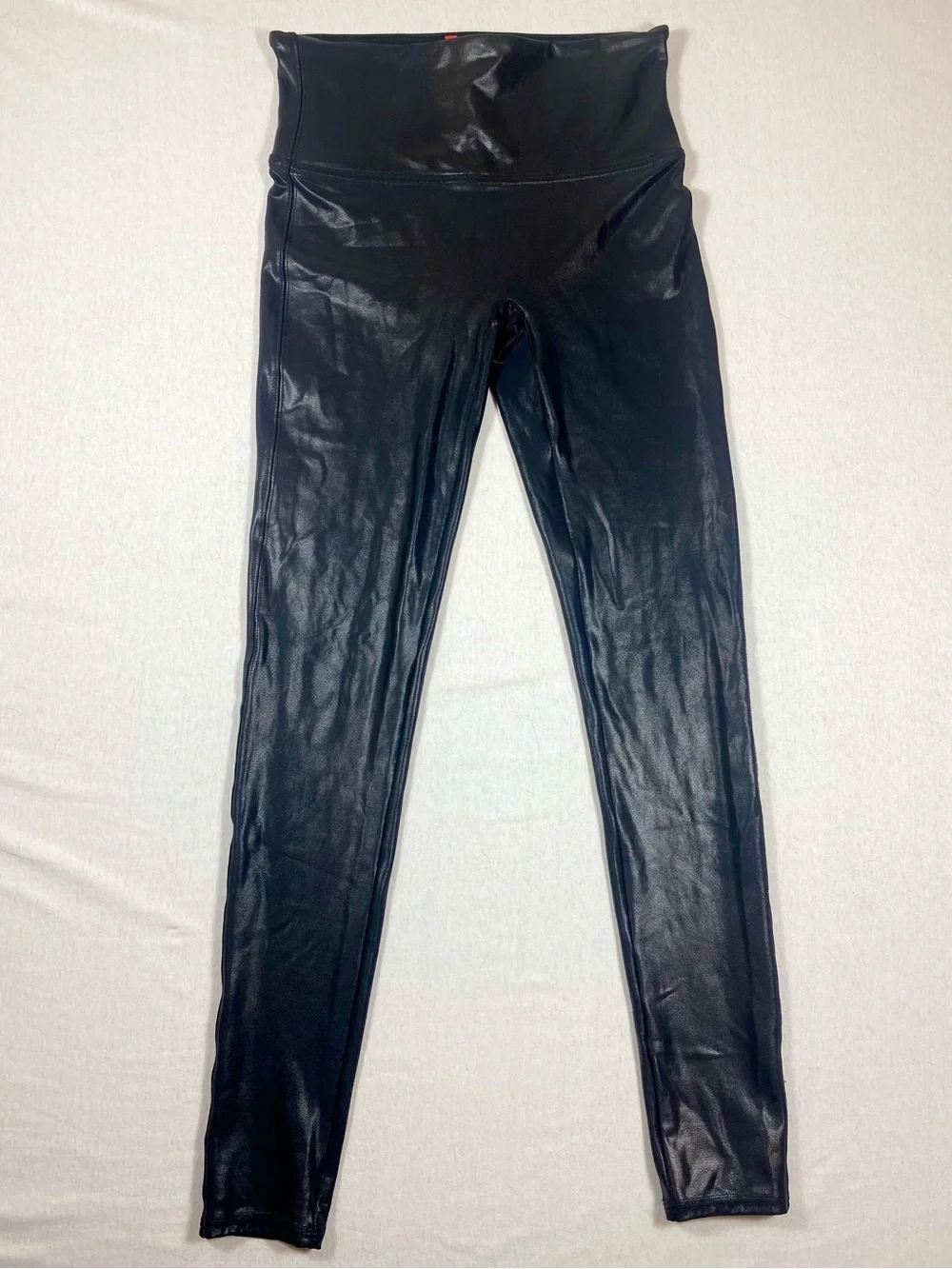 SPANX Style 2437 Faux Leather Leggings Black Medium